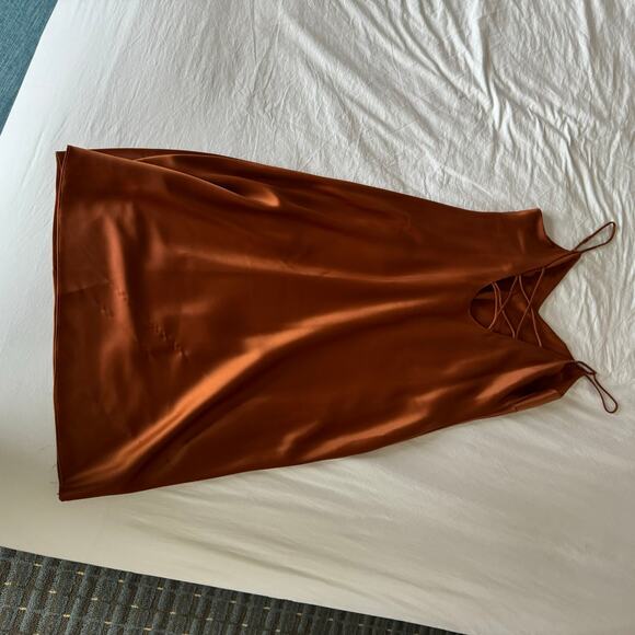 Good American Mauve Satin Dress L 3 - Picture 6 of 9